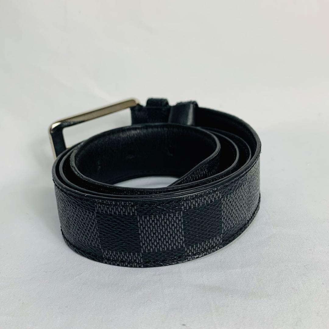 美品　ルイヴィトン　ダミエグラフィット サンチュールシアトル ベルト 黒