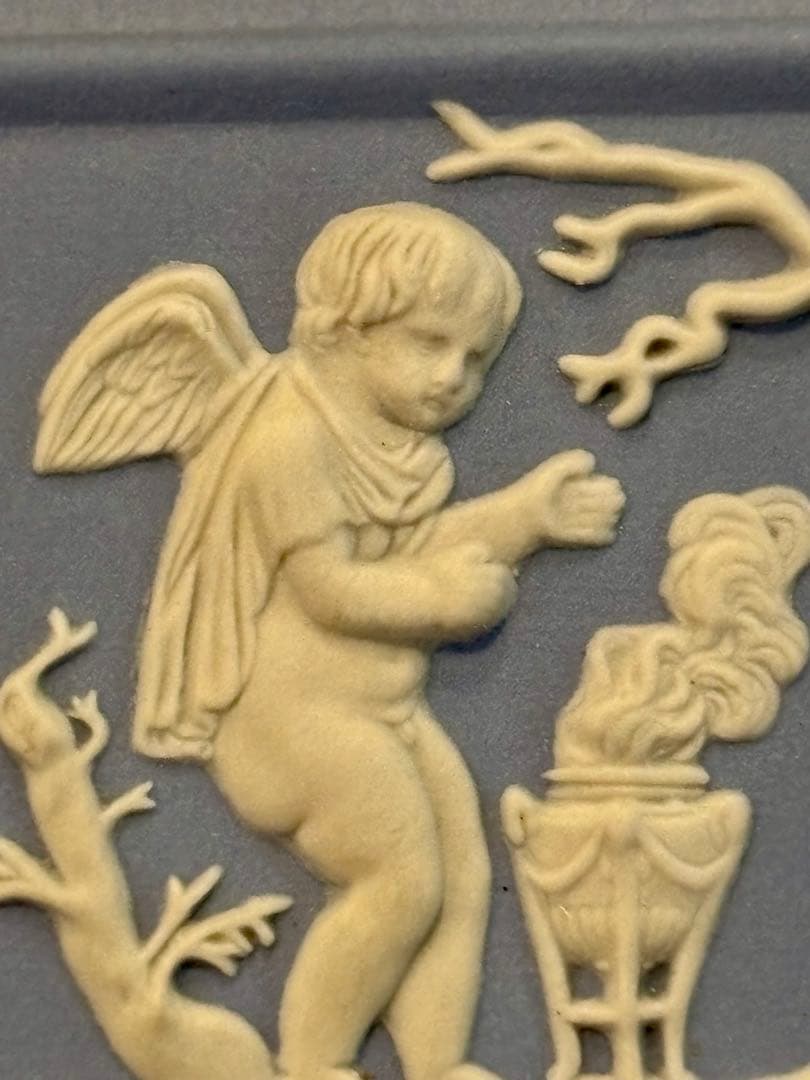  ジャスパー陶板　壁掛　天使の四季