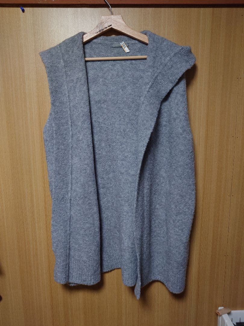 theory luxe 24FW フーデッドロングジレ グレー系 38/M