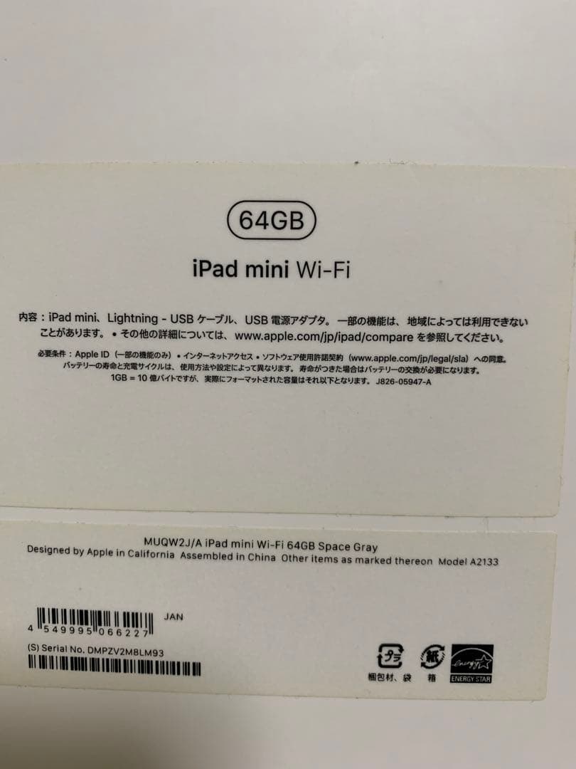 iPad mini 64GB 第5世代 100%充電OK Wi-Fi モデル