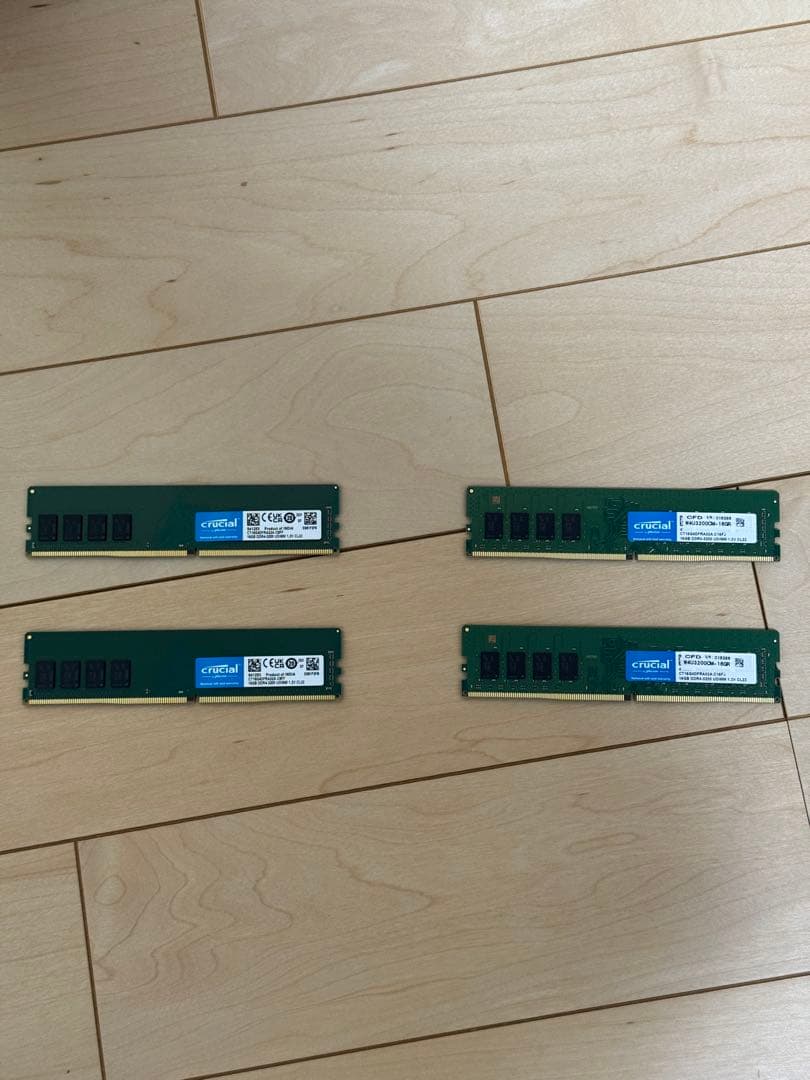 m*o様 Crucial DDR4-3200 16GB 4枚　計64GB