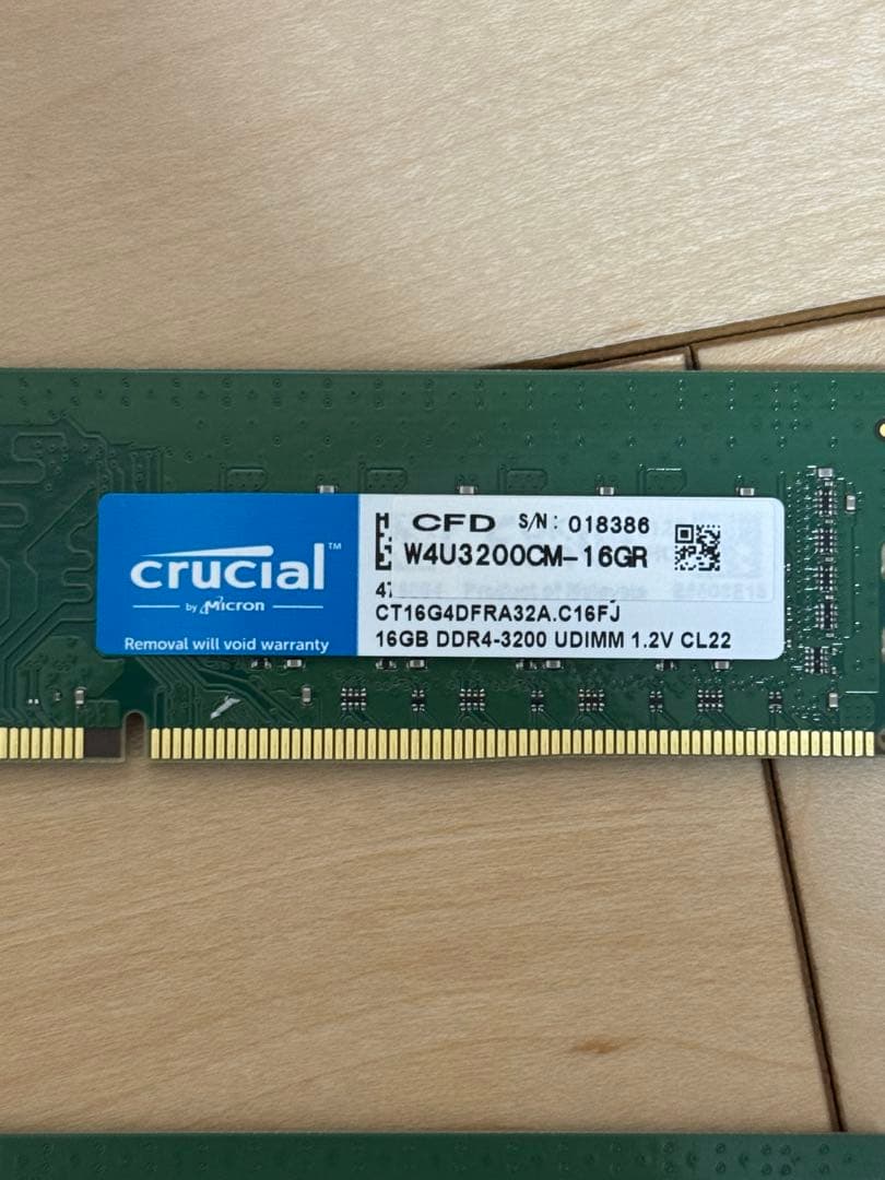 m*o様 Crucial DDR4-3200 16GB 4枚　計64GB