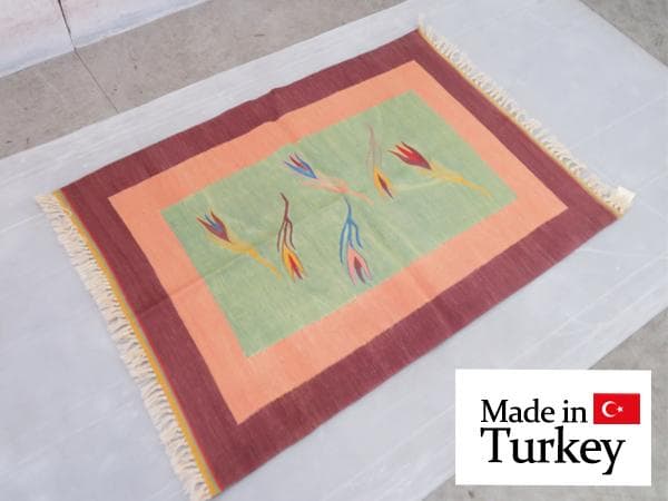 デッドストック■キリム■トルコ製■絨毯■ウール■手織り■平織り■オールドキリム■