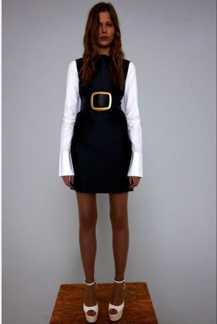 小物 Old CELINE Wide Buckle Large Belt sz.S