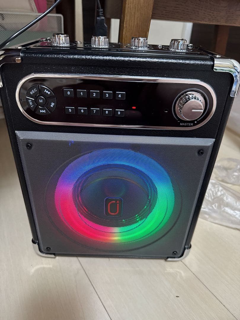 JYX スピーカーセット カラオケスピーカー TWS機能付き 2本マイク