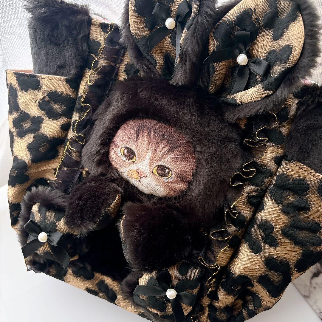 ね*】様 コヤンイサムチョン　バック　艶感ブラウン　花柄　ブラックファー