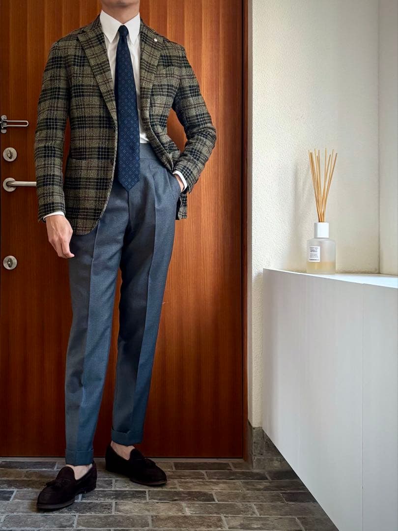 ※ブラックジャック　美中古 ルビアム ウールジャケット48 カーキ