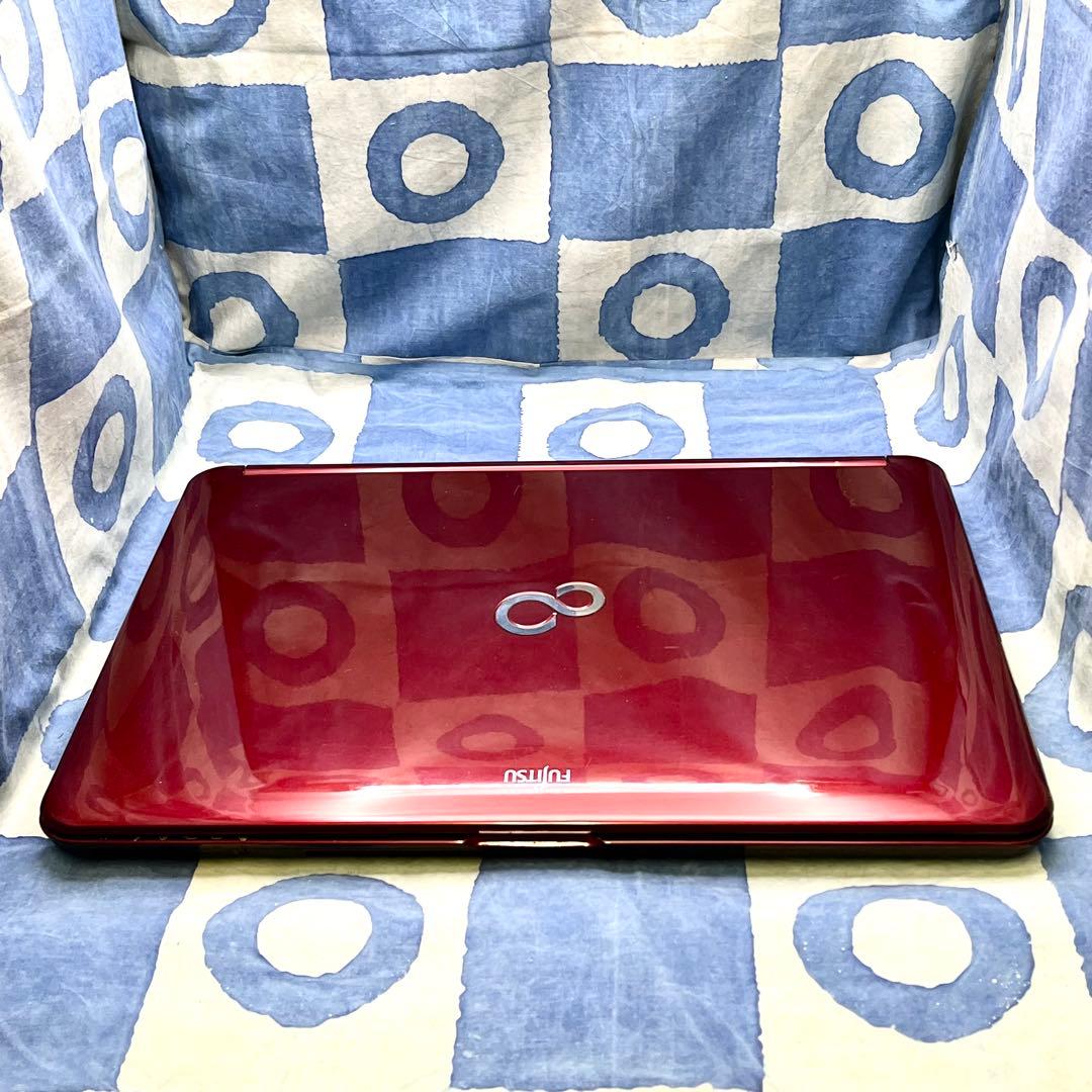 爆速SSD500G☆i7☆大人気赤ノートパソコン♪ブルーレイ&カメラ！Win11