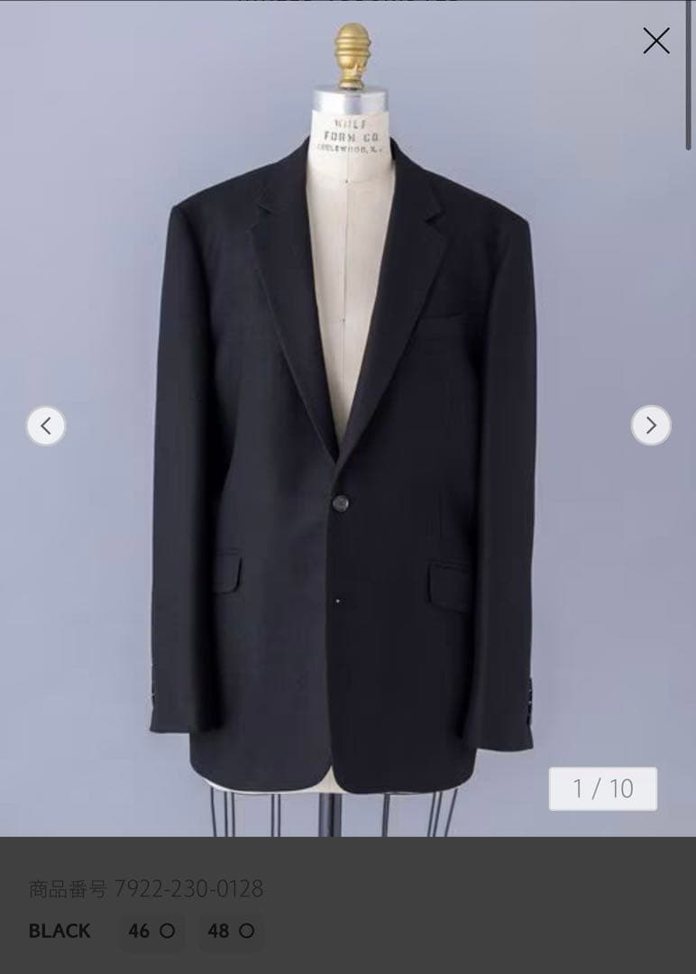 ブラミンク　2024AW ウールテーラード2ボタンジャケット