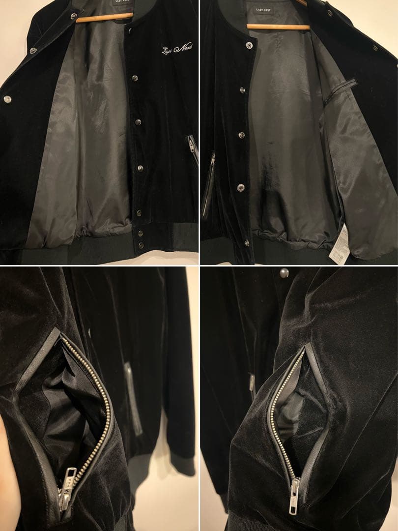 ★LAST NEST★ベロア調スタジャン Jesus layered tee M