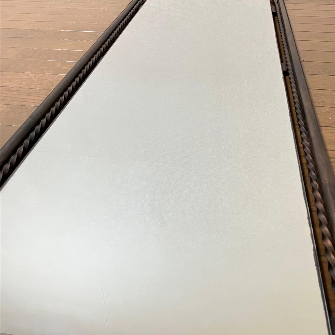 薔薇のアンティークミラー・フラワーデコレーションミラー・鏡・レトロアイアンミラー