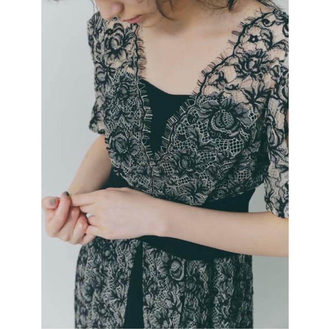 Lilybrown リリーブラウン　ウエストクロスラメレースドレス　結婚式