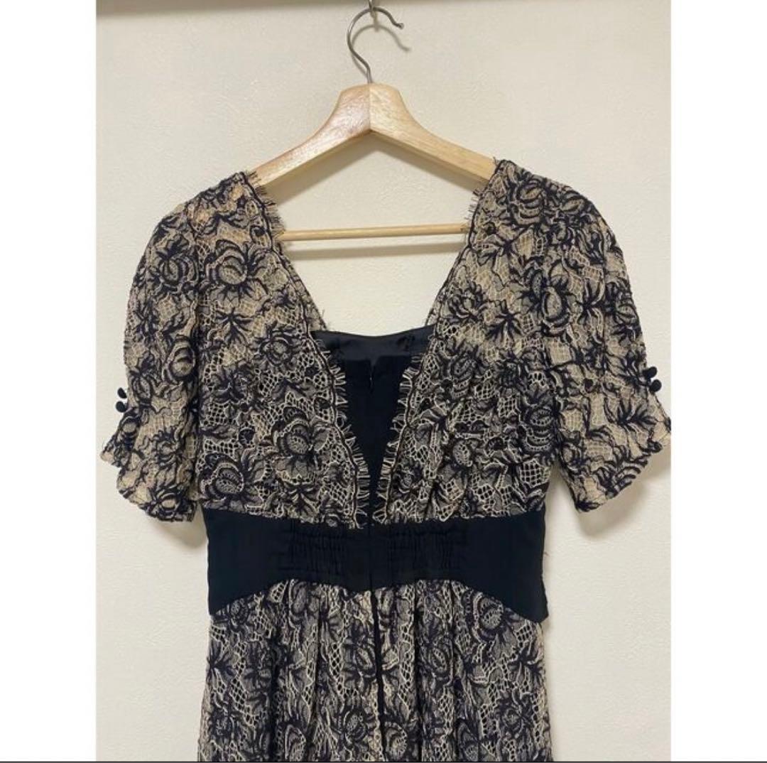 Lilybrown リリーブラウン　ウエストクロスラメレースドレス　結婚式