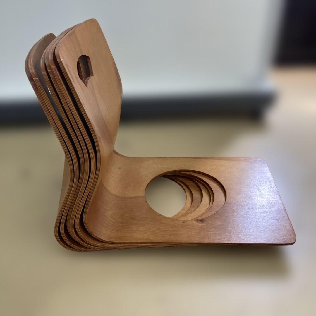 木製座椅 昭和レトロ 旅館 和室 6脚セット