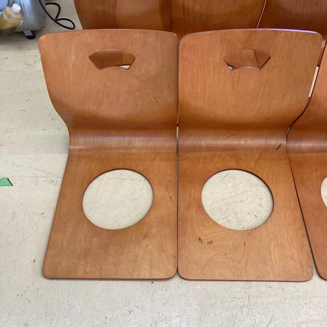 木製座椅 昭和レトロ 旅館 和室 6脚セット