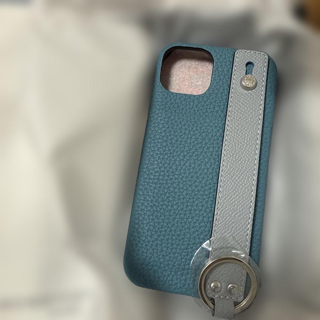 処分セール⭐︎BONAVENTURA 青いレザー iPhone13ケース