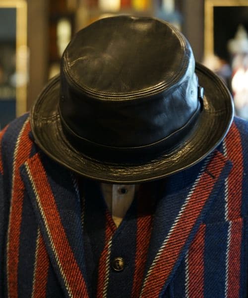 極美品　希少　ミスターファットマン　レザーハット　日本製　RRL　schott