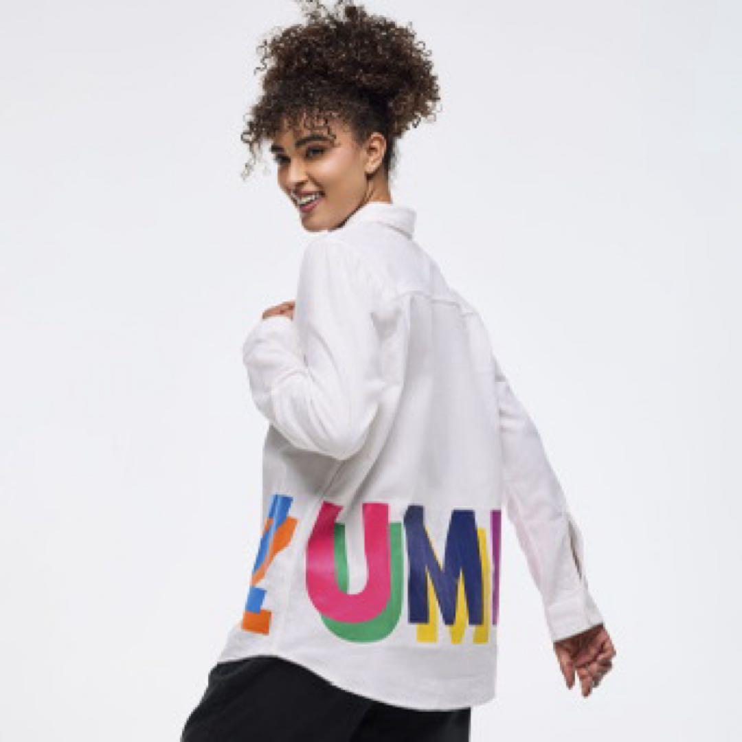 ZUMBA ズンバ正規品 Sサイズ カラフルボタンアップシャツ