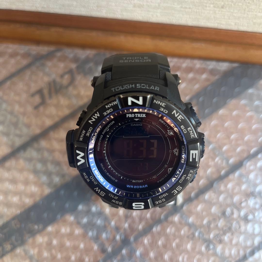 カシオ プロトレック PRW-3500Y 電波ソーラー 方位気圧高度温度計測