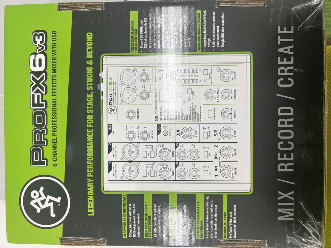 m*i様 【超美品】MackieProFX6v3 6チャンネルミキサー【未使用】