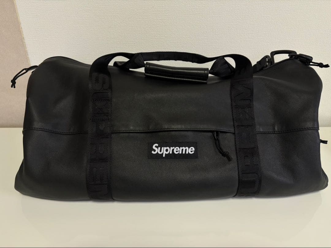 supreme シュプリーム　24aw ボストン　レザー　duffle bag