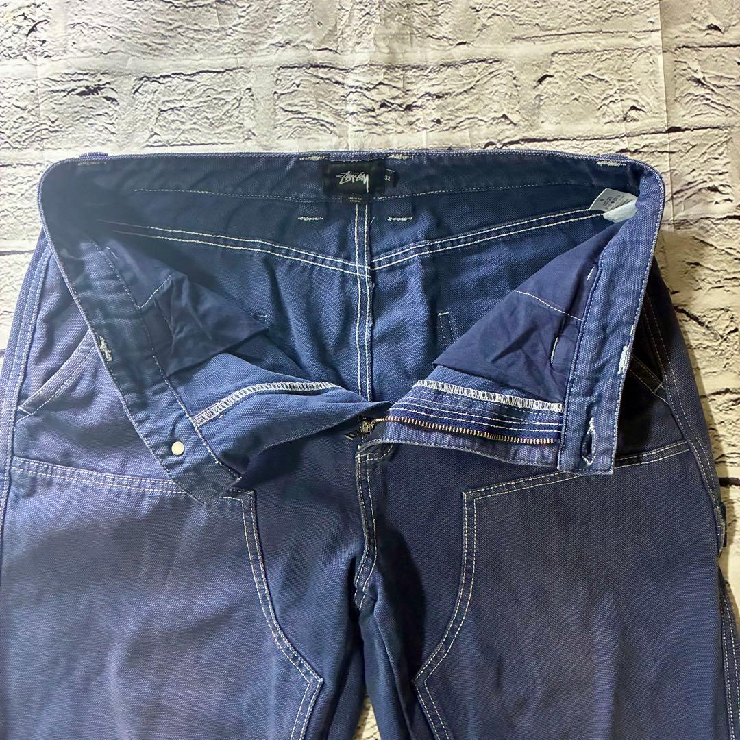 stussy ステューシー ダブルニーワークパンツ 32 ネイビー