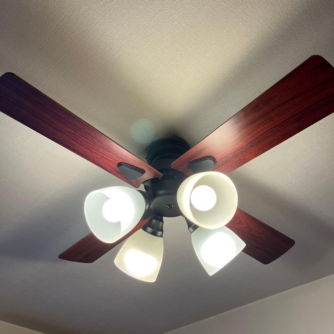 ダークウッド シーリングファン 4灯