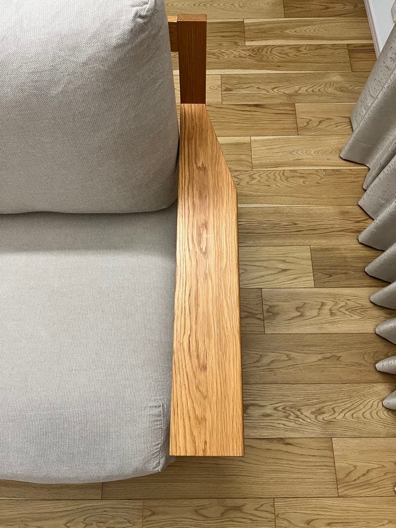 無印良品 ソファ本体木製フレーム フェザーポケットコイル２．５シーター