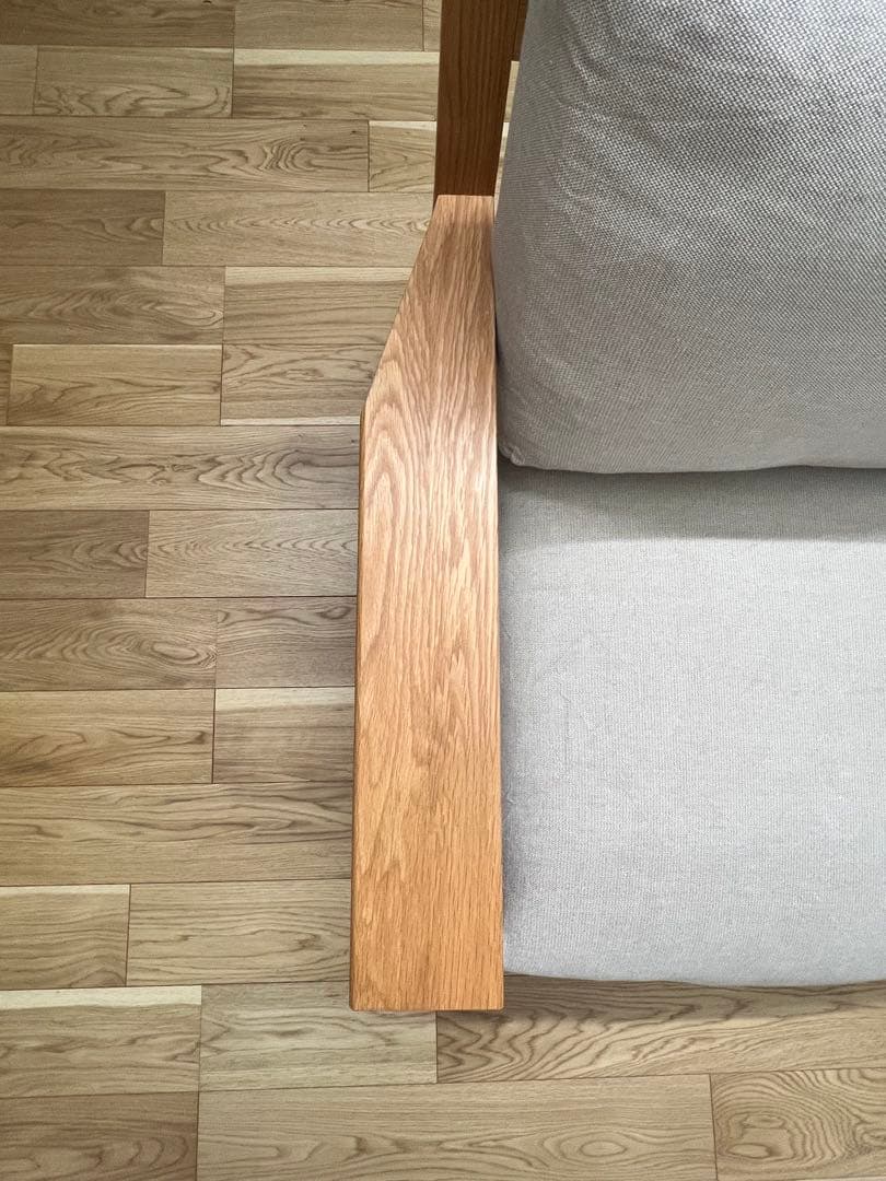 無印良品 ソファ本体木製フレーム フェザーポケットコイル２．５シーター