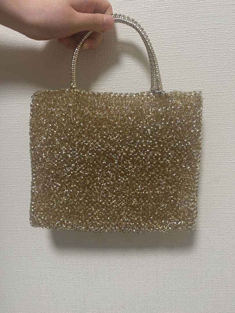 美品！ANTEPRIMAワイヤーバッグシルバーゴールド