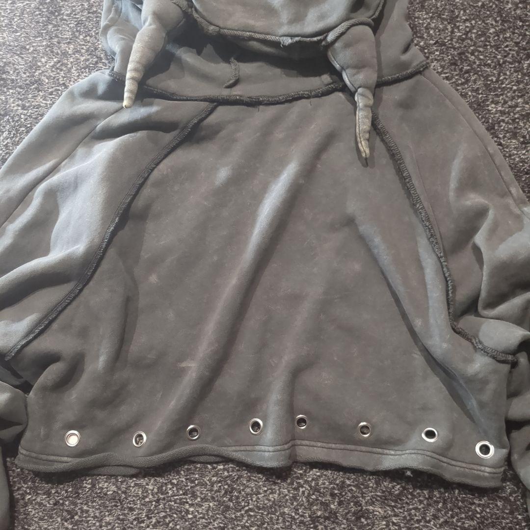 REFLEM レフレム ツノ付きクロップドZIPパーカー ジップアップパーカー