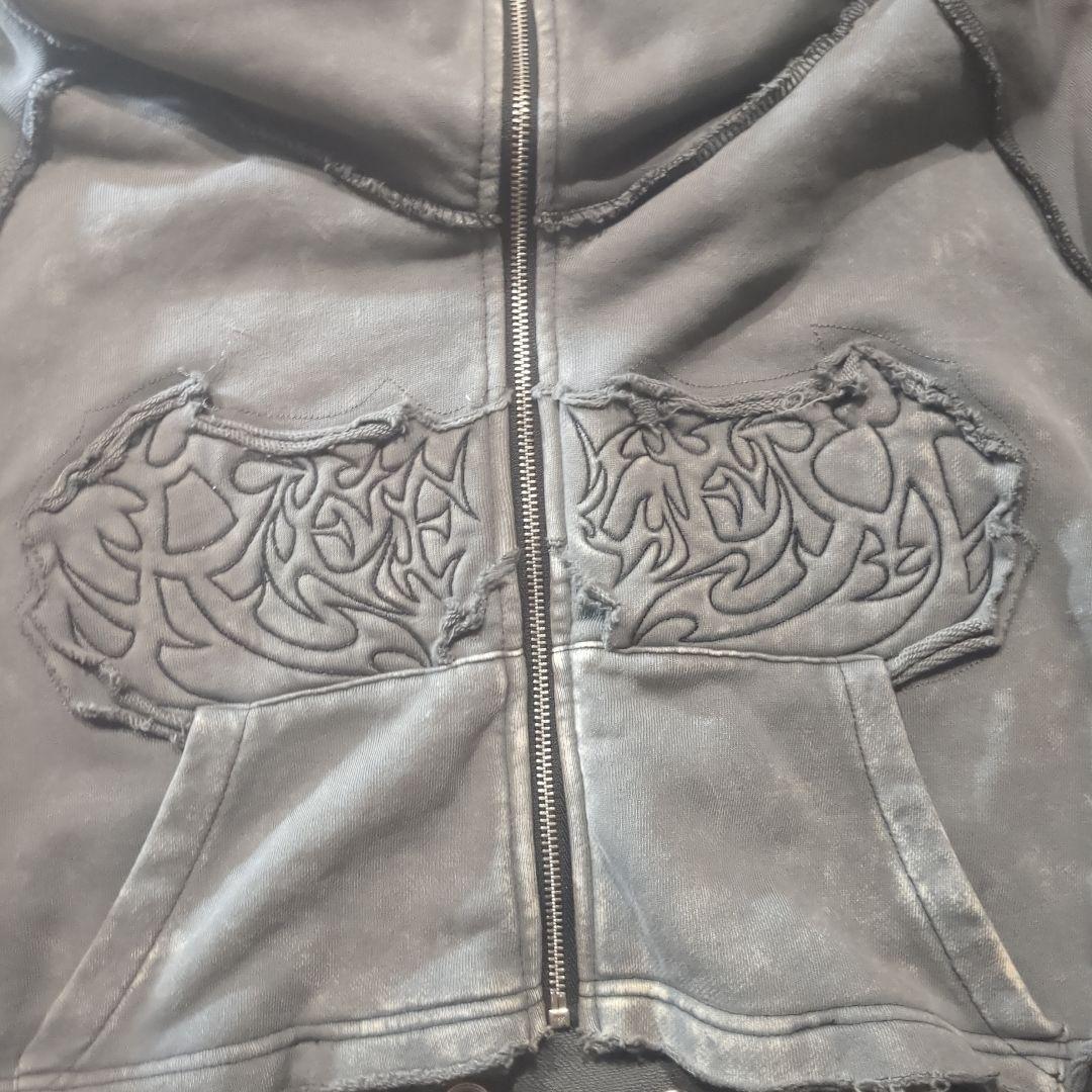 REFLEM レフレム ツノ付きクロップドZIPパーカー ジップアップパーカー