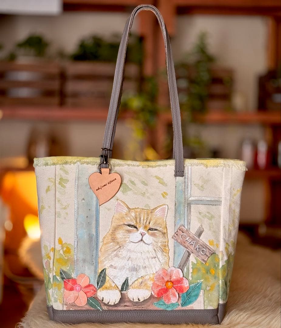 かおり様オーダーバッグ　トートバッグねこ