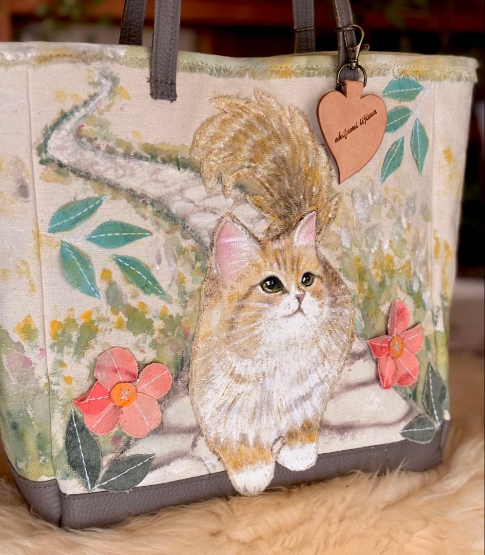 かおり様オーダーバッグ　トートバッグねこ