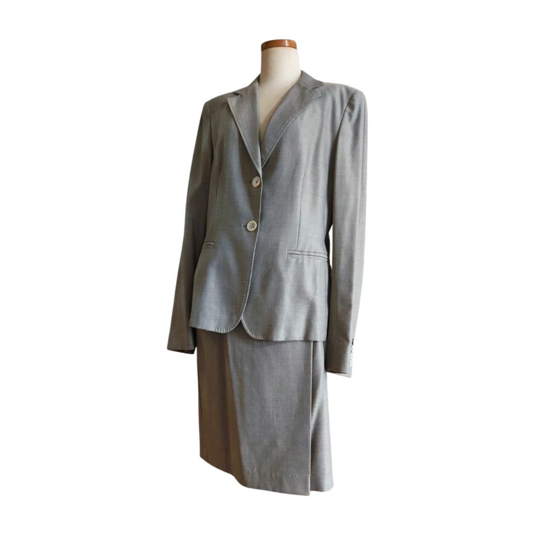 MaxMara マックスマーラ シルク混白タグ スカートスーツ セットアップ L