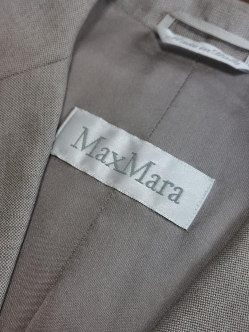 MaxMara マックスマーラ シルク混白タグ スカートスーツ セットアップ L