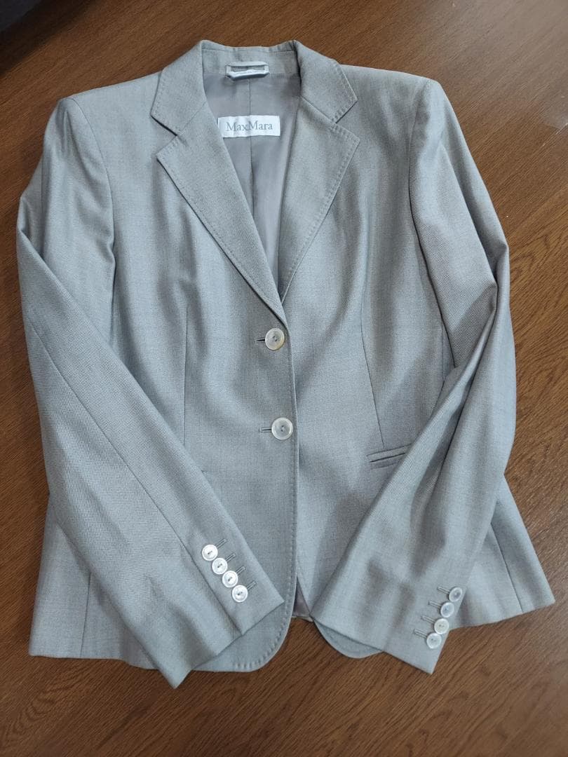 MaxMara マックスマーラ シルク混白タグ スカートスーツ セットアップ L