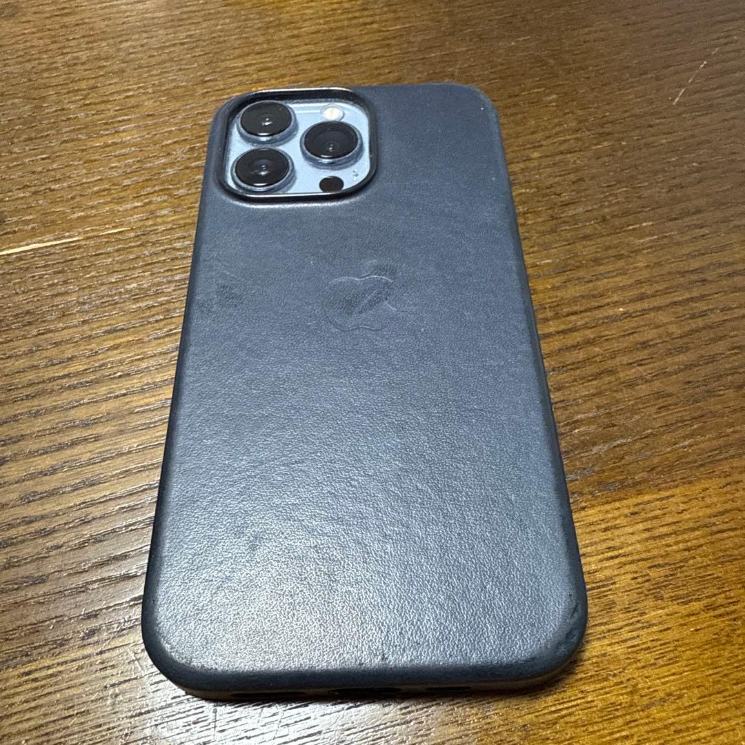 Apple iPhone 13pro シエラブルー レザーケース付き　128GB