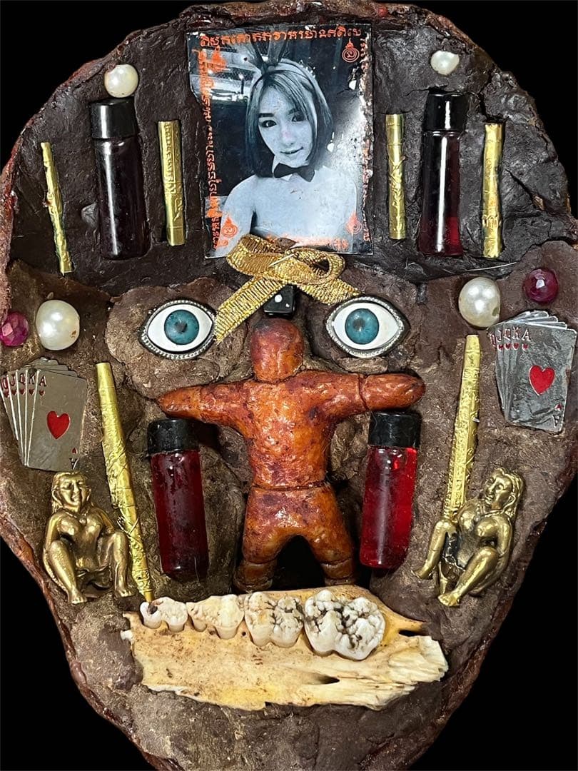 返し呪術面｜魅了・縁縛・呪詛反射の霊術護符 プラクルアン　タイお守り　最強