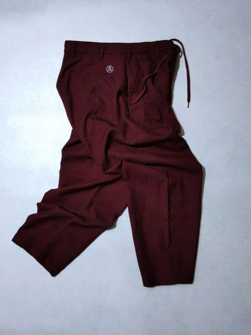 Evisen Skateboard ワイドテーパードパンツ バーガンディ