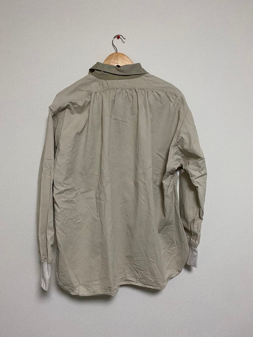 Nigel Cabourn 刺繍ロゴ 長袖ポロシャツ 46