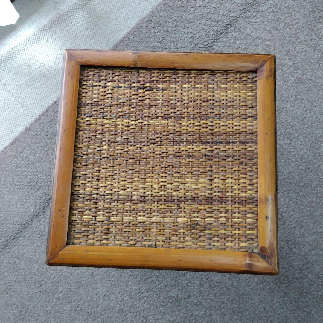 『希少』ラタン　アンティーク　サイドテーブル