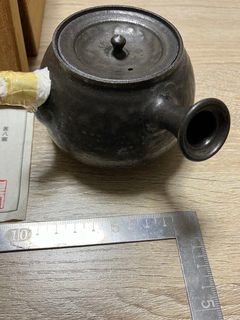 最終値下げ！新品未使用品　小川甚八　急須　貴重な絵の共箱あり