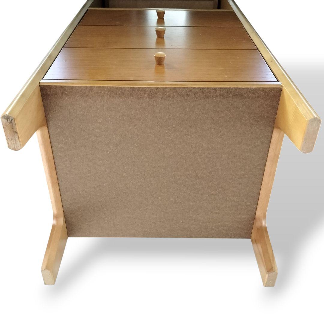 美品 カリモク Karimoku 電話台 FAX台 花台 キャビネット 引き出し