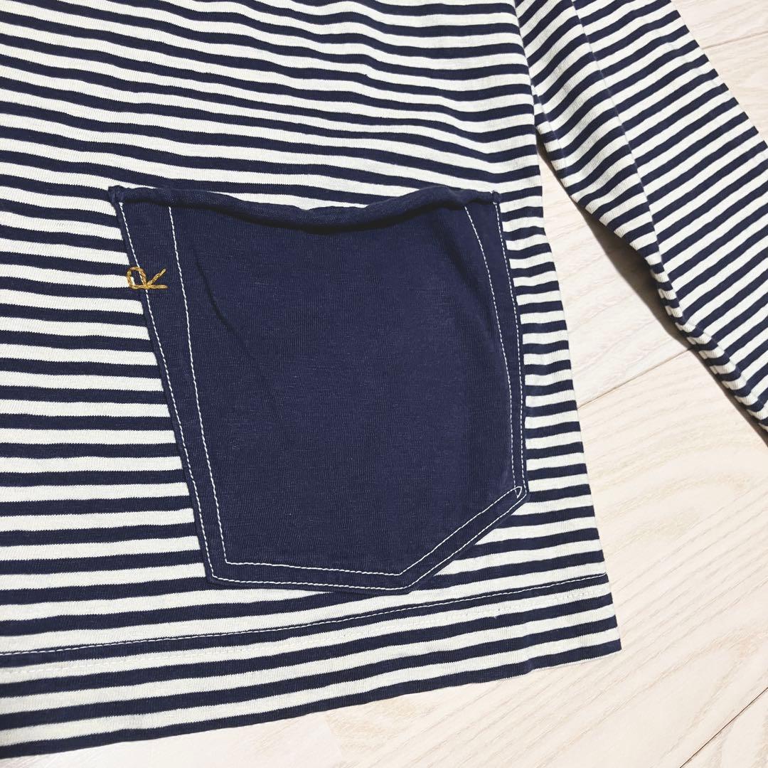 45R 天竺ボーダーの908オーシャンTシャツ ロンT カットソー　長袖