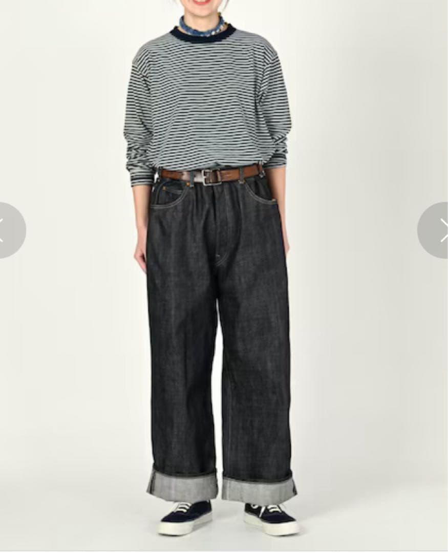 45R 天竺ボーダーの908オーシャンTシャツ ロンT カットソー　長袖