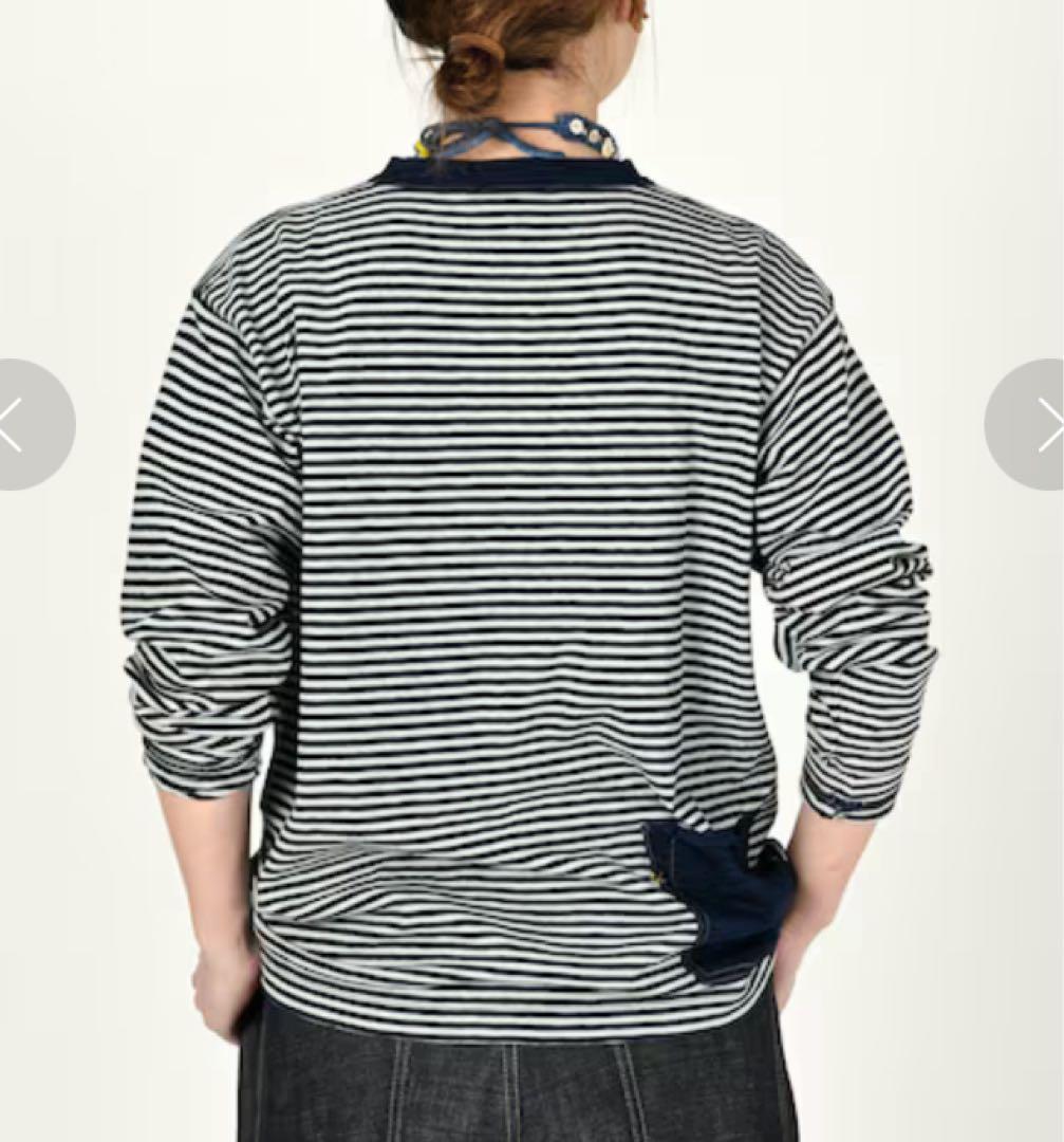 45R 天竺ボーダーの908オーシャンTシャツ ロンT カットソー　長袖