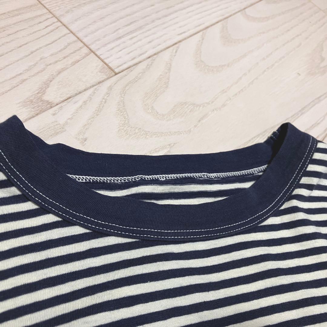 45R 天竺ボーダーの908オーシャンTシャツ ロンT カットソー　長袖