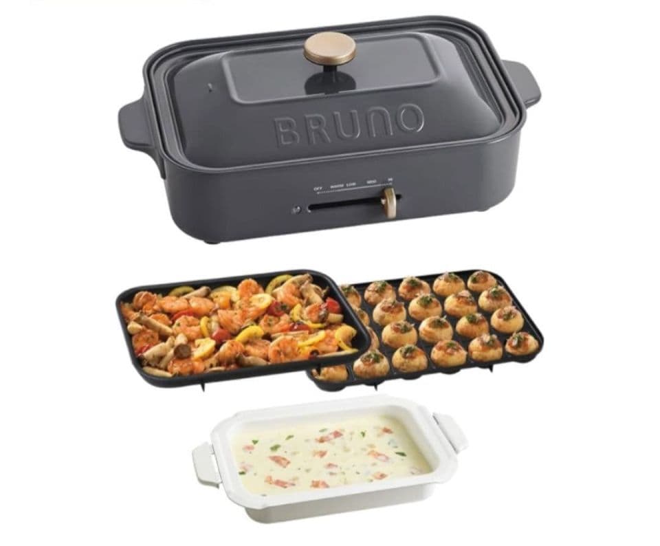 ブルーノ　コンパクトホットプレート　セラミックコート鍋セット