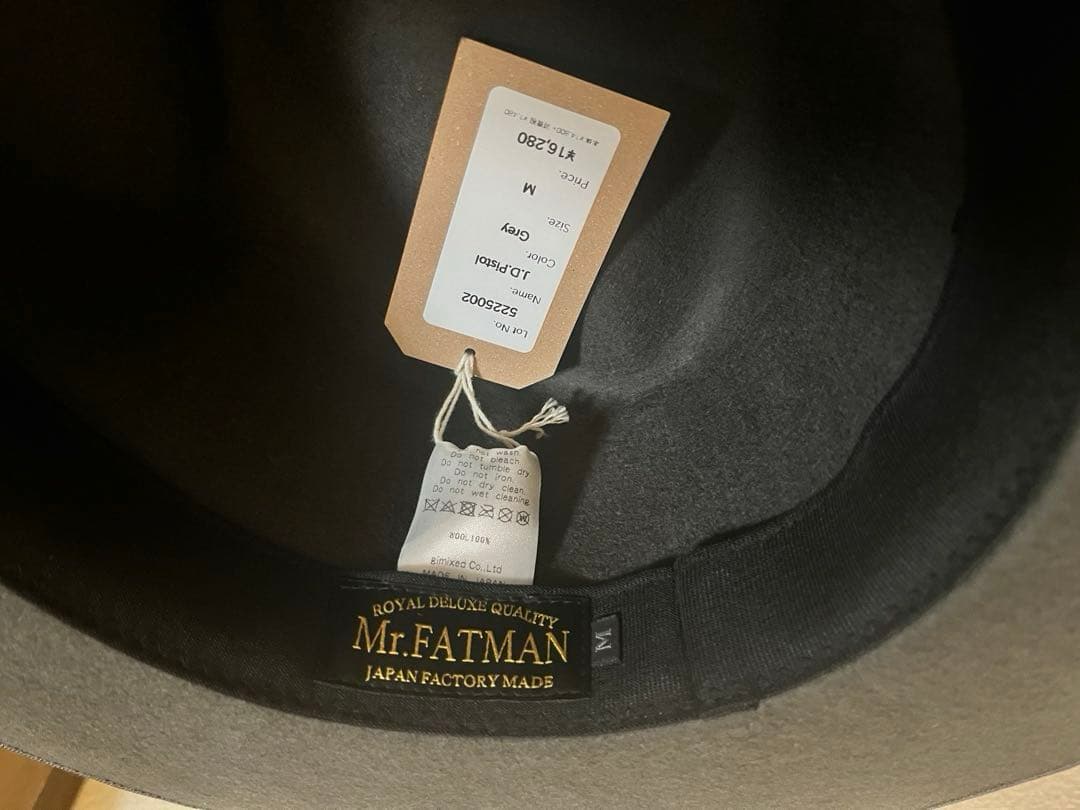 Mr.FATMAN J.D. Pistol グレー Mサイズ　ハット